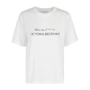 Wie is die slogan tee Victoria Beckham , White , Dames