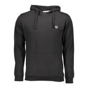 Hoodie Zwart Geborduurd Logo Sergio Tacchini , Black , Heren