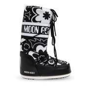 Sneeuwlaarzen Icoon Bloem Moon Boot , Black , Dames