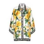 Bloemenprint Zijden Overhemden Geel Dolce & Gabbana , Yellow , Dames