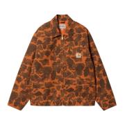 Camouflage Canvas Detroit Jack Oranje Carhartt Wip , Orange , Heren