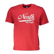 Rode Logo T-shirt met korte mouwen North Sails , Red , Heren