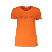 Oranje Strass Korte Mouw T-shirt Patrizia Pepe , Orange , Dames