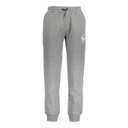 Grijze katoenen sportbroek met borduursel La Martina , Gray , Heren