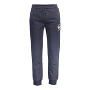 Blauwe Katoenen Sportbroek met Borduursel La Martina , Blue , Heren