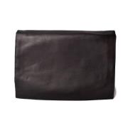 Pre-owned Leather clutches Celine Vintage , Black , Dames