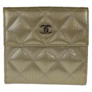 Pre-owned Leather wallets Chanel Vintage , Yellow , Dames