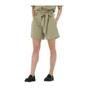 Beige Panne Shorts voor Dames Modström , Green , Dames