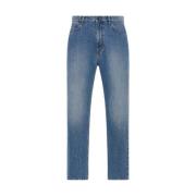 Slim-Fit Italiaanse Gewassen Denim Jeans The Row , Blue , Heren