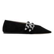 Puntige Ballerina Flats Le Monde Beryl , Black , Dames