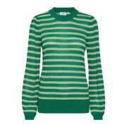 Glitterende Pullover Sweater met Pofmouwen Saint Tropez , Green , Dame...