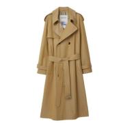 Klassieke Beige Jas Burberry , Beige , Dames