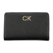 Zwarte Damesportemonnee RFID-blokkering Calvin Klein , Black , Dames