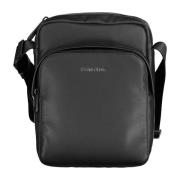 Zwarte Heren Schoudertas Contrast Details Calvin Klein , Black , Heren