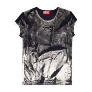 Zwarte T-shirts en Polos Diesel , Black , Dames