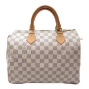 Pre-owned Canvas handbags Louis Vuitton Vintage , White , Dames