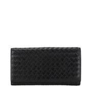 Pre-owned Leather wallets Bottega Veneta Vintage , Black , Dames