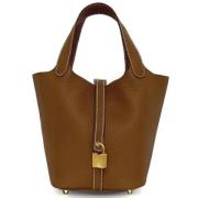 Pre-owned Leather hermes-bags Hermès Vintage , Brown , Dames