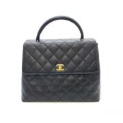 Pre-owned Leather handbags Chanel Vintage , Black , Dames