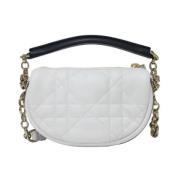 Pre-owned Leather dior-bags Dior Vintage , White , Dames