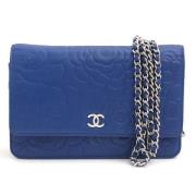 Pre-owned Leather chanel-bags Chanel Vintage , Blue , Dames