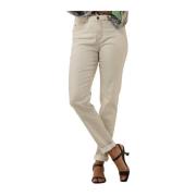 Slim Pant Shimmer Stretch Twill Jeans Summum Woman , Beige , Dames