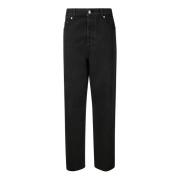 Wijde Pijp Medium Wassing Jeans A.p.c. , Black , Heren