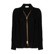 Stijlvolle Blouse voor Vrouwen Elisabetta Franchi , Black , Dames