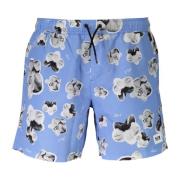 Blauwe Beachwear Boxershort met Zakken Karl Lagerfeld , Blue , Heren