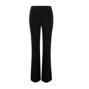 Wijde Crepe Broek Ganni , Black , Dames