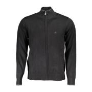 Geborduurde Rits Cardigan U.s. Polo Assn. , Black , Heren