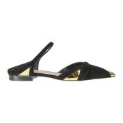 Uma 10 Flats Malone Souliers , Black , Dames