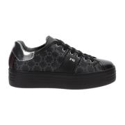 Leren Sneakers voor Vrouwen Nerogiardini , Black , Dames