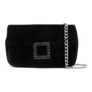 Velvet Crossbody Tas Roberto Festa , Black , Dames