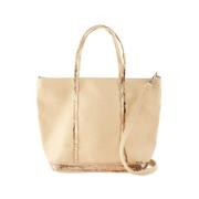 Katoenen Shopper Tas Beige Strass Vanessa Bruno , Beige , Dames