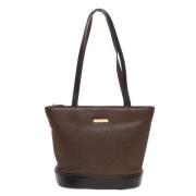 Pre-owned Leather handbags Burberry Vintage , Brown , Dames