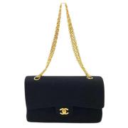 Pre-owned Cotton chanel-bags Chanel Vintage , Black , Dames