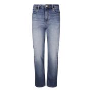 High-Waisted Straight-Leg Faded Jeans A.p.c. , Blue , Dames