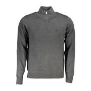 Geborduurde Half-Zip Sweater in Nylon U.s. Polo Assn. , Gray , Heren