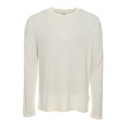 Wafel Gebreid Longsleeve Shirt Nn07 , White , Heren