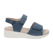 Leren Damessandalen Cinzia Soft , Blue , Dames