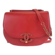 Pre-owned Leather chanel-bags Chanel Vintage , Red , Dames