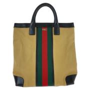 Pre-owned Canvas gucci-bags Gucci Vintage , Beige , Dames