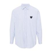 Gestreept zwart hart longsleeve shirt Comme des Garçons Play , Blue , ...