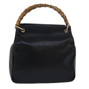 Pre-owned Leather handbags Gucci Vintage , Black , Dames