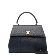 Pre-owned Leather celine-bags Celine Vintage , Blue , Dames