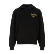 Stretch Cotton Hollywood Camp Sweatshirt Amiri , Black , Heren