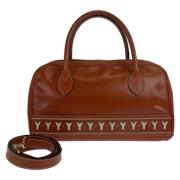 Pre-owned Leather handbags Yves Saint Laurent Vintage , Brown , Dames