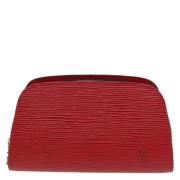 Pre-owned Leather clutches Louis Vuitton Vintage , Red , Dames