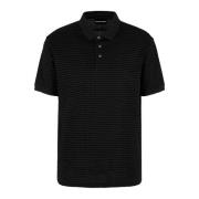 Zwarte Jersey Polo T-shirts en Polos Emporio Armani , Black , Heren